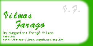 vilmos farago business card